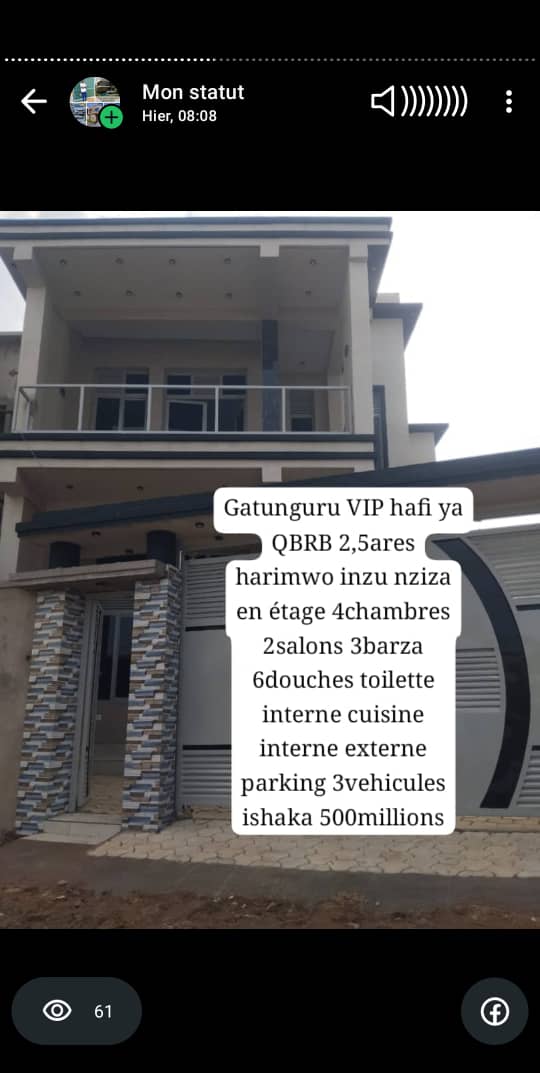 Maison a vendre Gatunguru